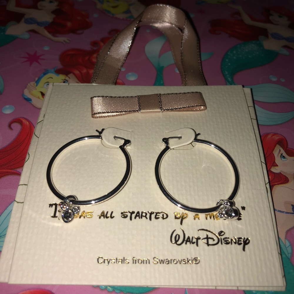 Disney Parks Mickey Mouse hoop earrings